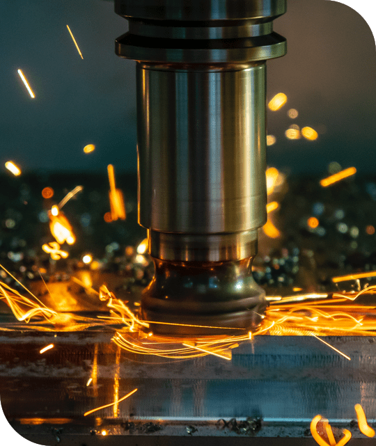 CNC and manual machining heating and in operation