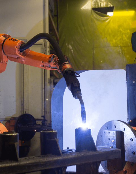 robotic welder in use