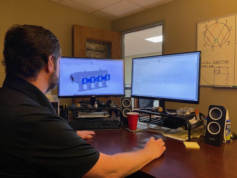 Engineers uses CAD solid modeling to design and test products.